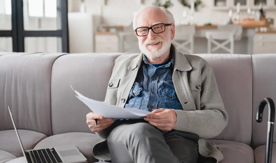 A pensioner planning his retirement
